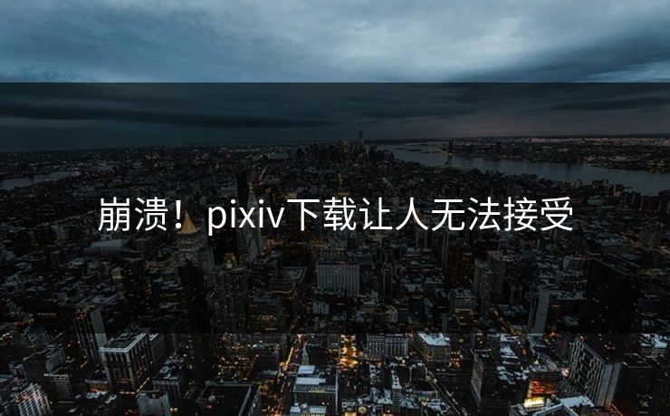 崩溃！pixiv下载让人无法接受