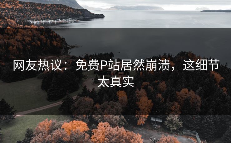 网友热议：免费P站居然崩溃，这细节太真实