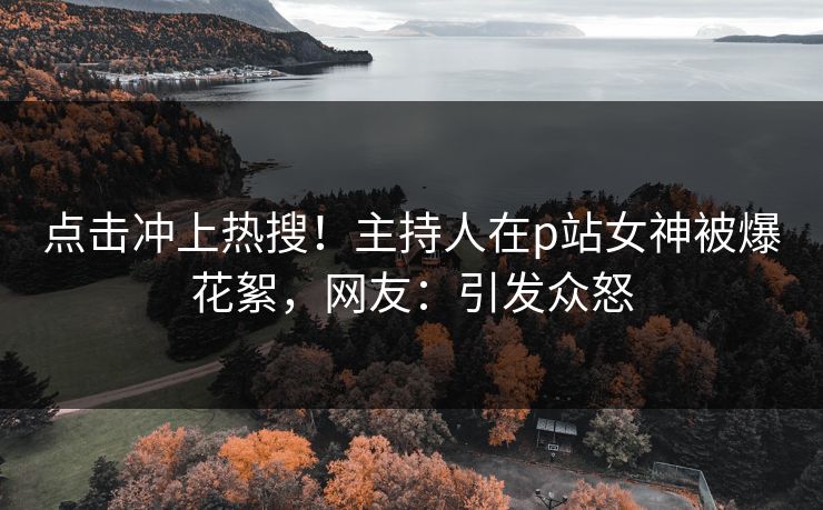 点击冲上热搜！主持人在p站女神被爆花絮，网友：引发众怒