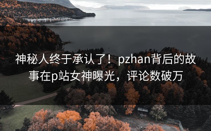 神秘人终于承认了！pzhan背后的故事在p站女神曝光，评论数破万