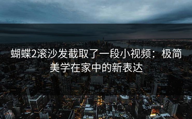 蝴蝶2滚沙发截取了一段小视频：极简美学在家中的新表达